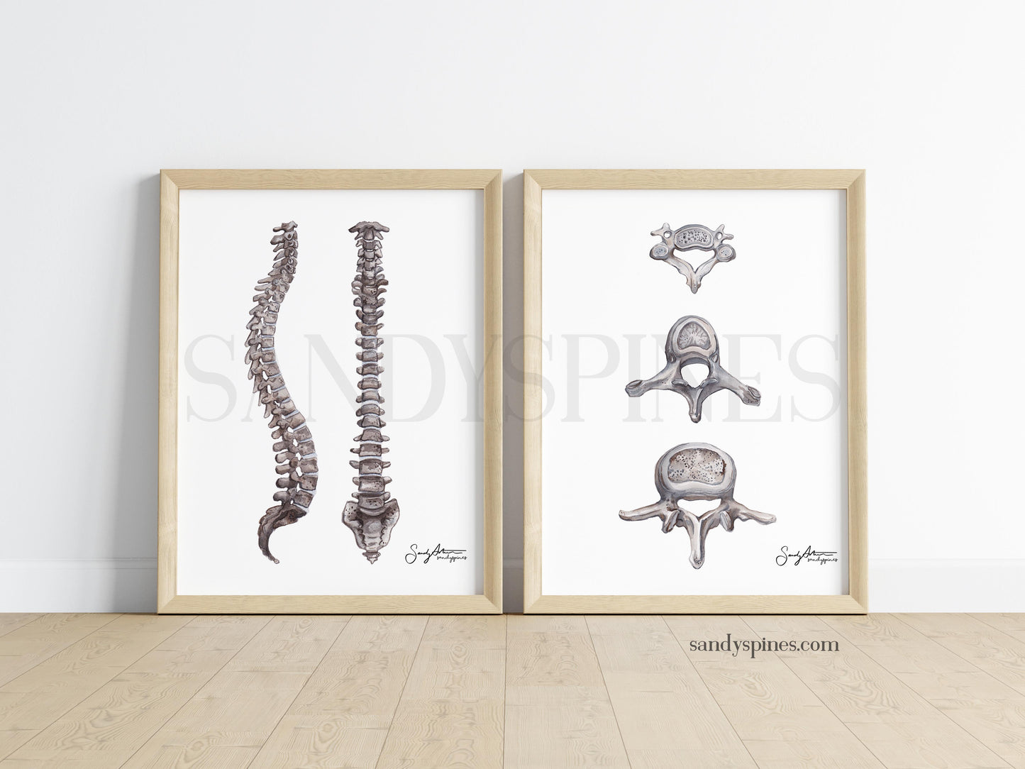 Grayscale Spines Print