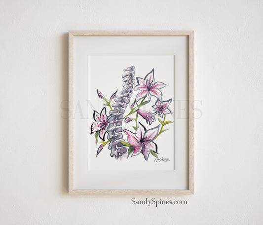 Lily and Spines Print - SandySpines