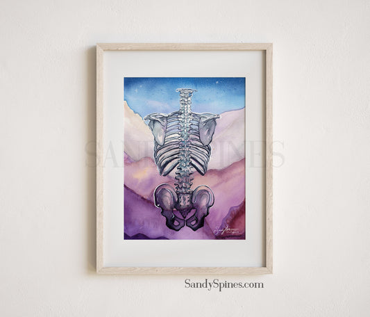 Mountain Spine Watercolor print