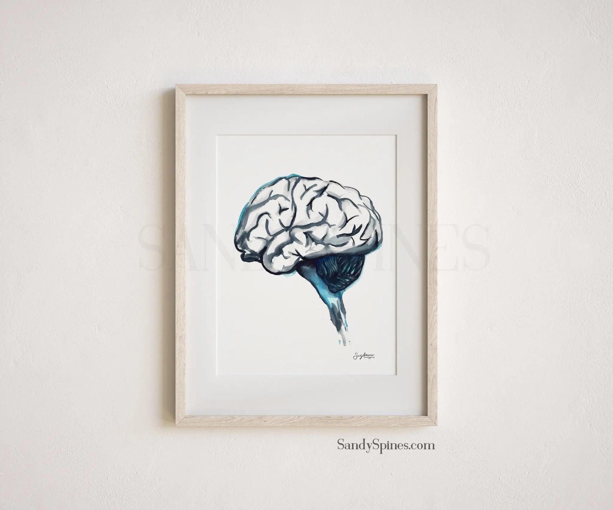 Neurology Blue Brain print | Neuro art – SandySpines