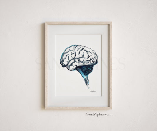Neurology Blue Brain print - SandySpines