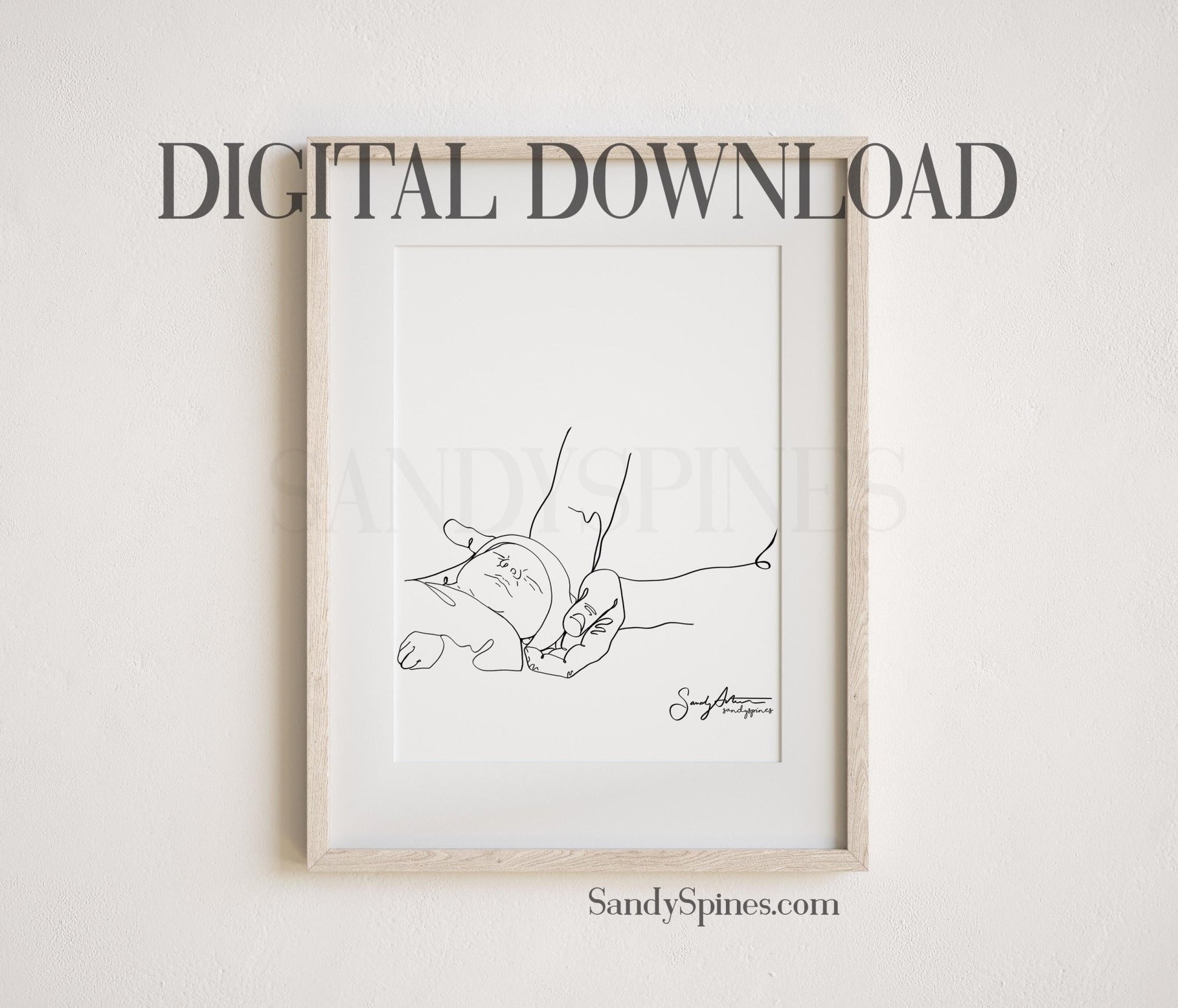 Pediatric Adjusting Line Art | DIGITAL DOWNLOAD only - SandySpines