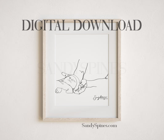 Pediatric Adjusting Line Art | DIGITAL DOWNLOAD only - SandySpines