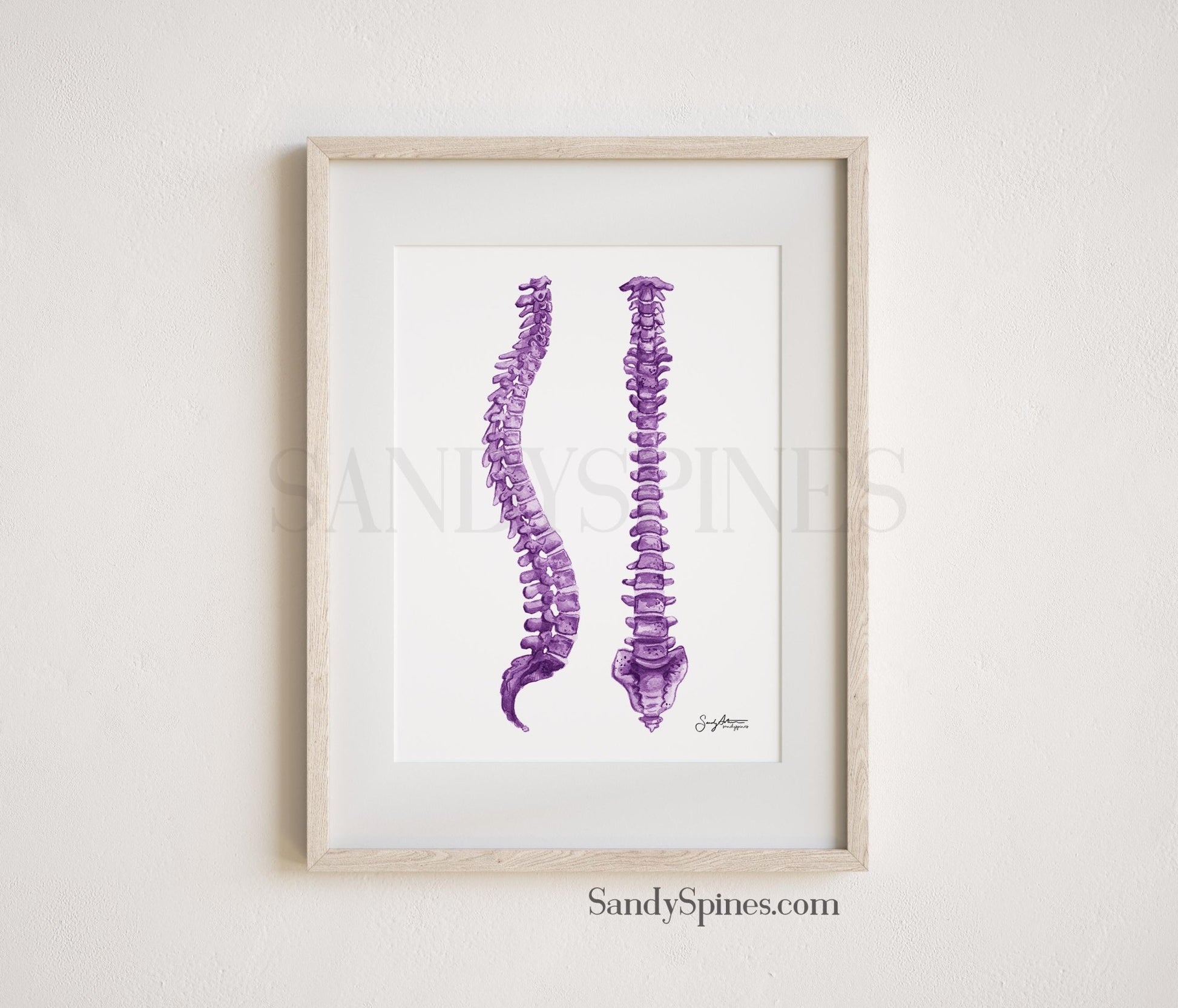 Purple Spines Print - SandySpines